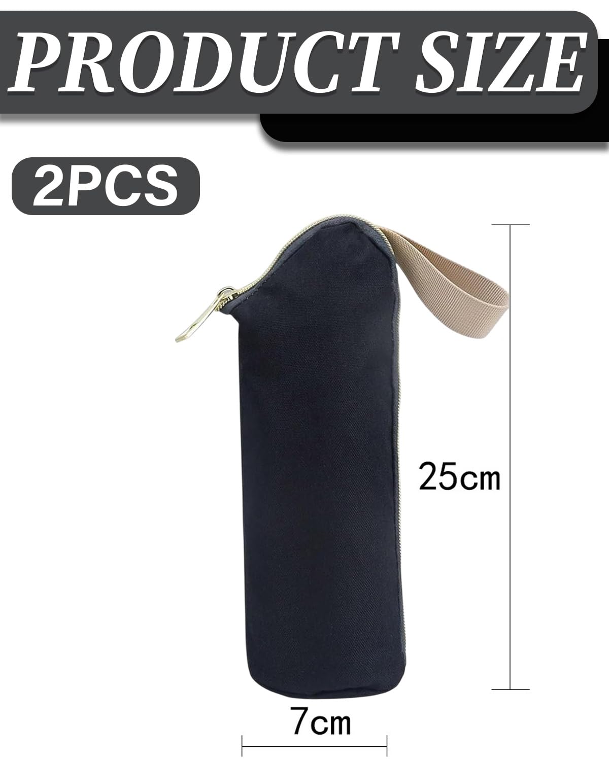 2Pcs Custodia per Bottiglia, Materiale del Tessuto Oxford, Borsa Protettiva per Bottiglie, con Maniglia per Appendere, per Conservare Biberon, Bottiglie d'Acqua e Bevande
