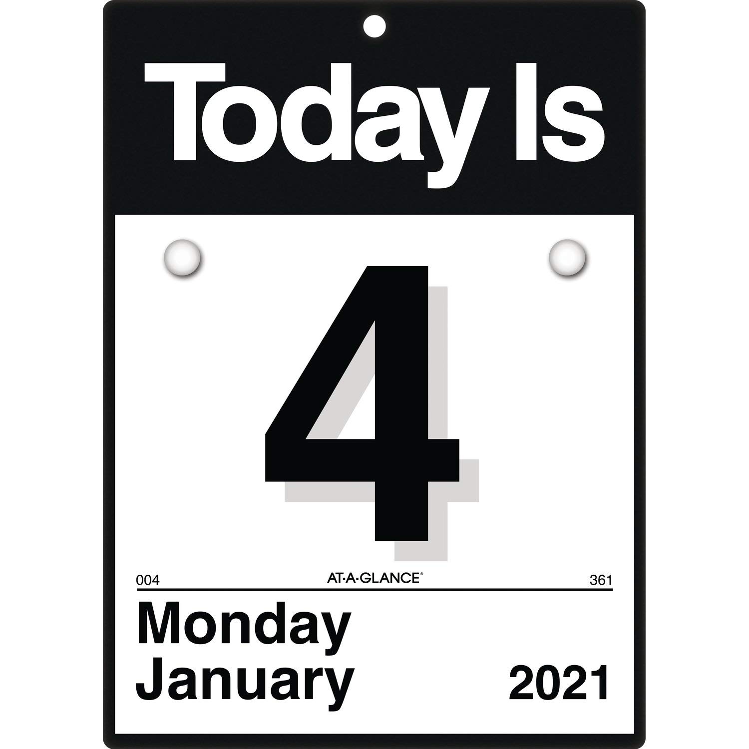 Tageskalender 2021 von AT-A-GLANCE, 15,2 x 15,2 cm, Mini, Today Is" Design (K10021)