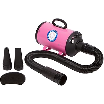 Flying Pig Grooming Flying One Pink High Velocity 4.0 Hp Motor Dog Pet Grooming Force Dryer W/ Heater