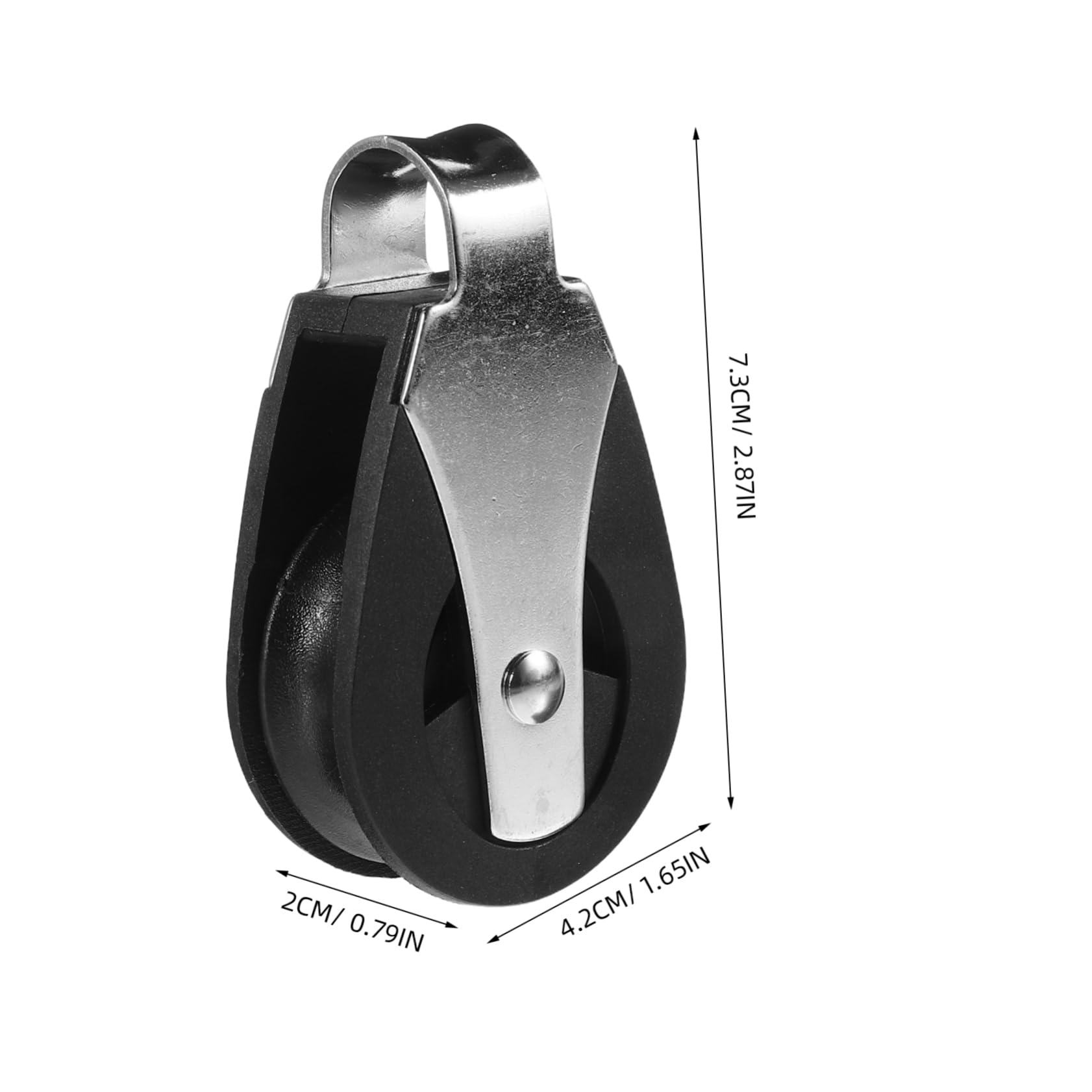 ibasenice Nylon Sailing Pulley Block Stainless Steel Boat Pulley Marine Hardware Efficient Rope Guide for Kayak