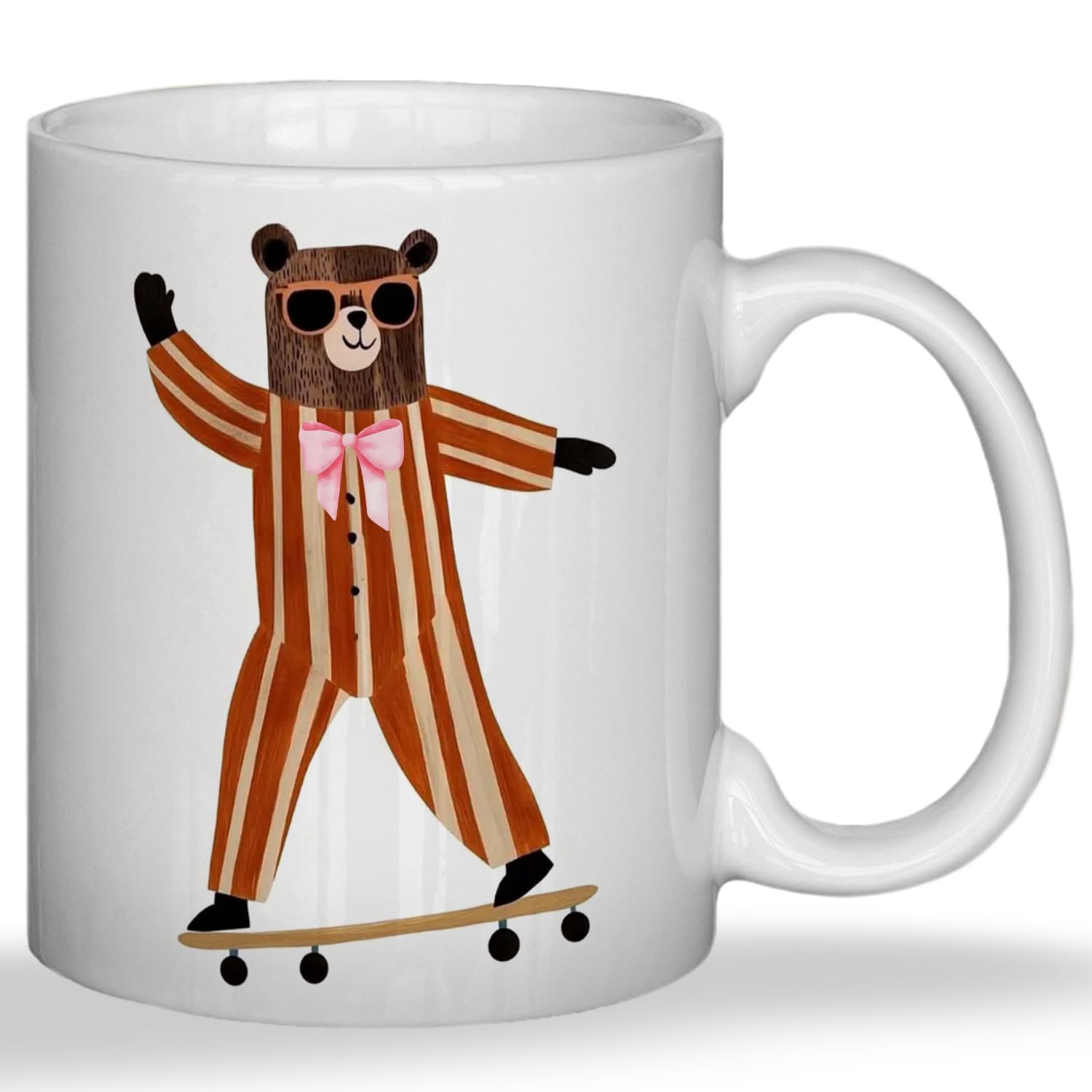 JINYO Bear Mug, Bear Coffee Mug, Funny Bear Coffee Cup, Bear Gifts for Women Men, Bear Lovers Gifts, Bear Gifts For Bear Lovers Women, Bear Themed Gifts, Bear Gifts For Bear Lovers, 11oz
