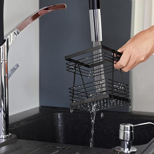 Miniatura 4 de Soporte para utensilios para encimera de cocina, soporte rectangular negro mate, soporte para espátula, organizador de utensilios de cocina