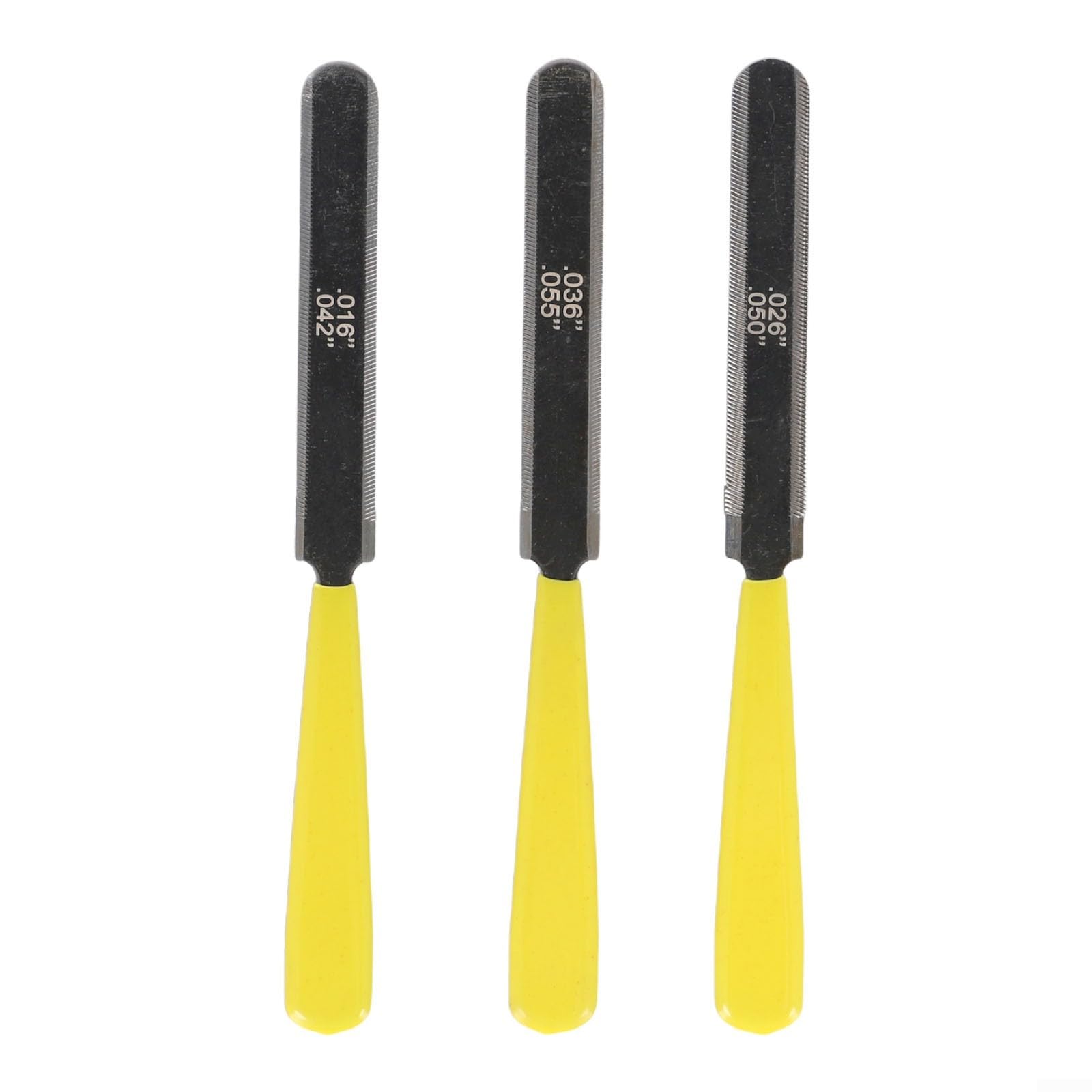 Lot de 3 limes à sillet de guitare conçues pour un usage professionnel luthier