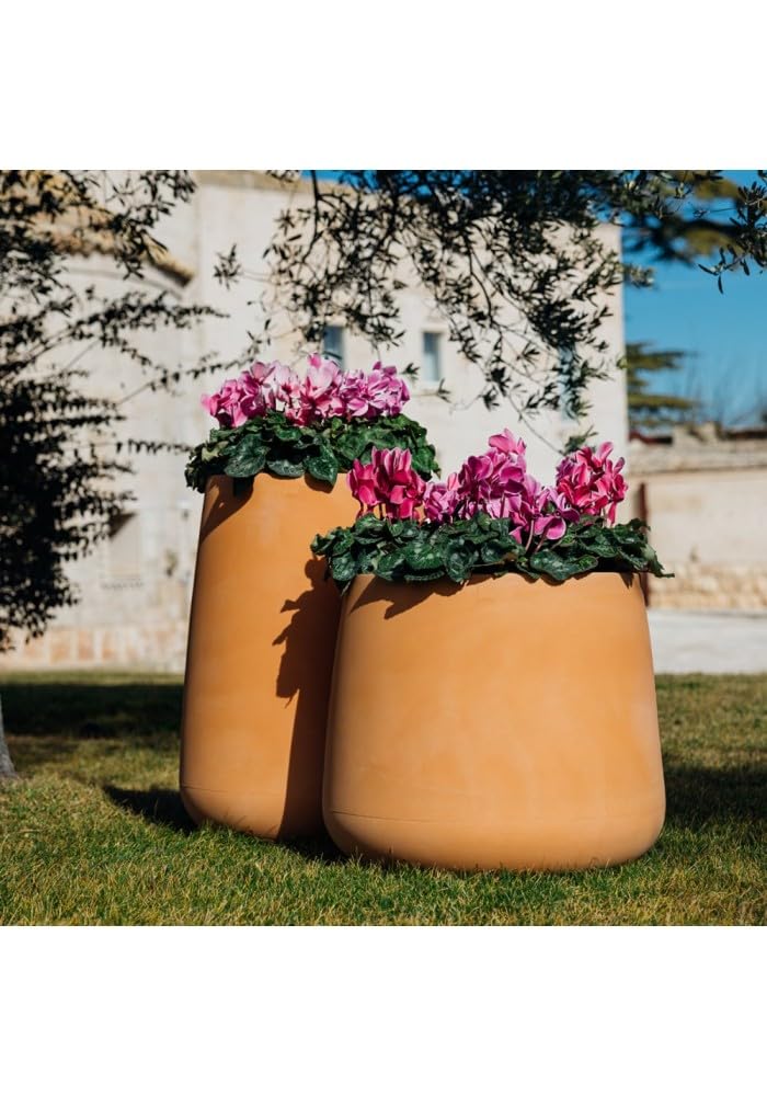 Decor Space Vaso "Goccia" struttura in polietilene per esterno da giardino (Bianco)