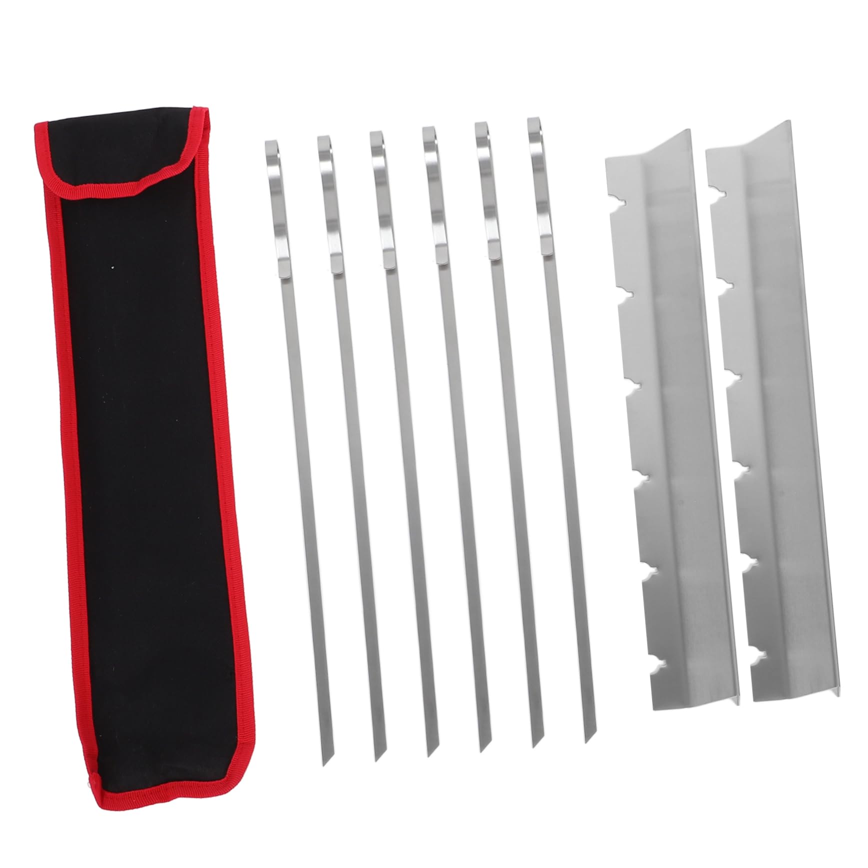 VICASKY 1 set Spiedini per Barbecue Inossidabile Riutilizzabili e Portatili per Grigliate All Adatti per Carne e Verdure per Picnic e Bbq