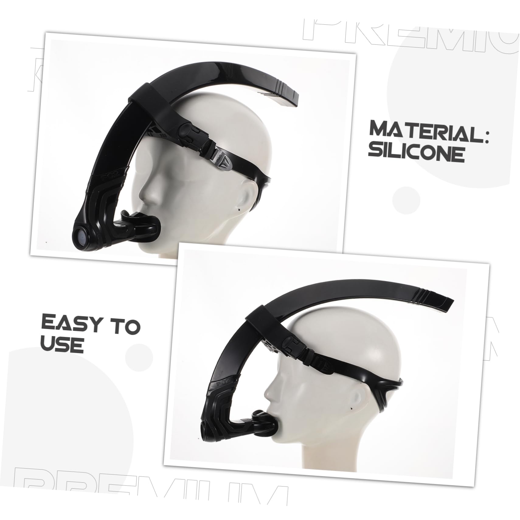 TOYANDONA Snorkel de Natación Tubo Flexible Boquilla de Silicona Diseño Semi-seco para Entrenamiento de Vueltas en Piscina