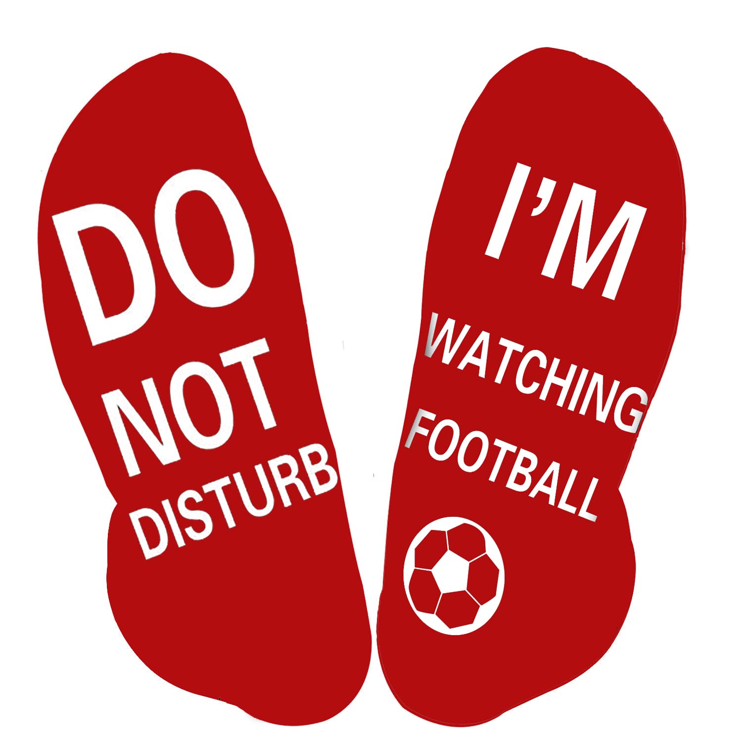 No&Disturb Men's Football-Red Novelty Sock For Wo Do Not Disturb I’m Watching Football Rugby Socks Funny Gifts For Football Lovers