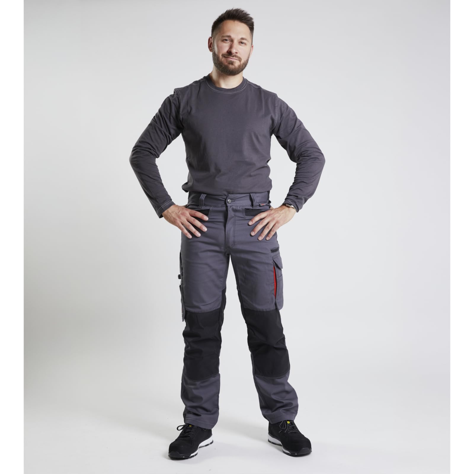 WÜRTH MODYF T-shirt da lavoro manica lunga Heavy Cotton grigia uomo