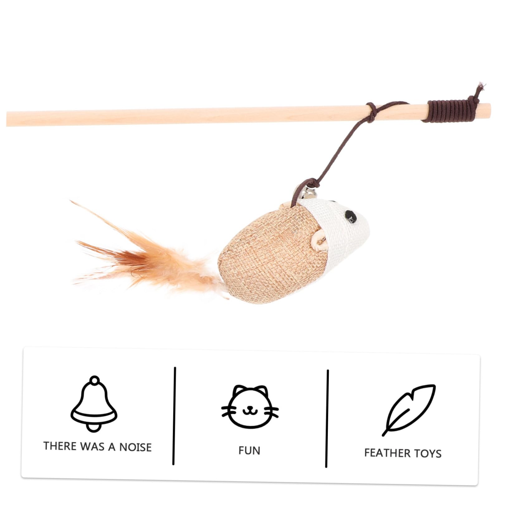 Toddmomy Jouet pour Chat Baguette De Jeu pour Chat Intérieur Jouet Interactif Léger Taquiner