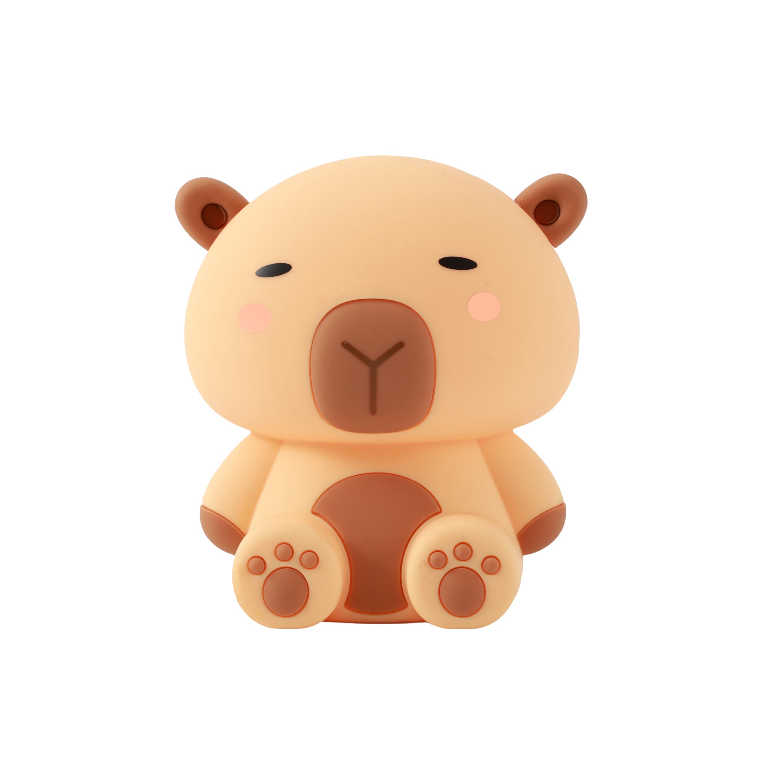 I-TOTAL - Soft Silicone LED Night Light - Rechargeable Lamp with 9 Colours, Perfect for Nursery and Relaxation (CAPYBARA) โ image 1