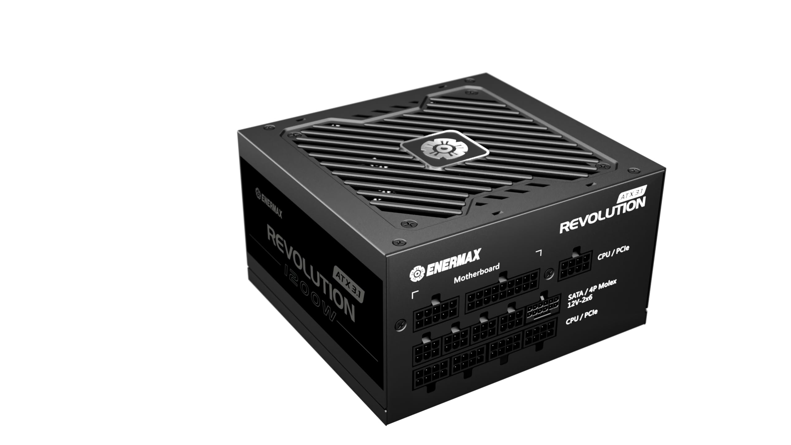 ENERMAX Revolution ATX 3.1 1200 Watt | Fully Modular ATX 3.1 PC Power Supply | PCIe 5.1 |80 Plus Gold | Semi-Fanless 120mm Fan | 105°C Japan Capacitor | ERS1200EWT-V2
