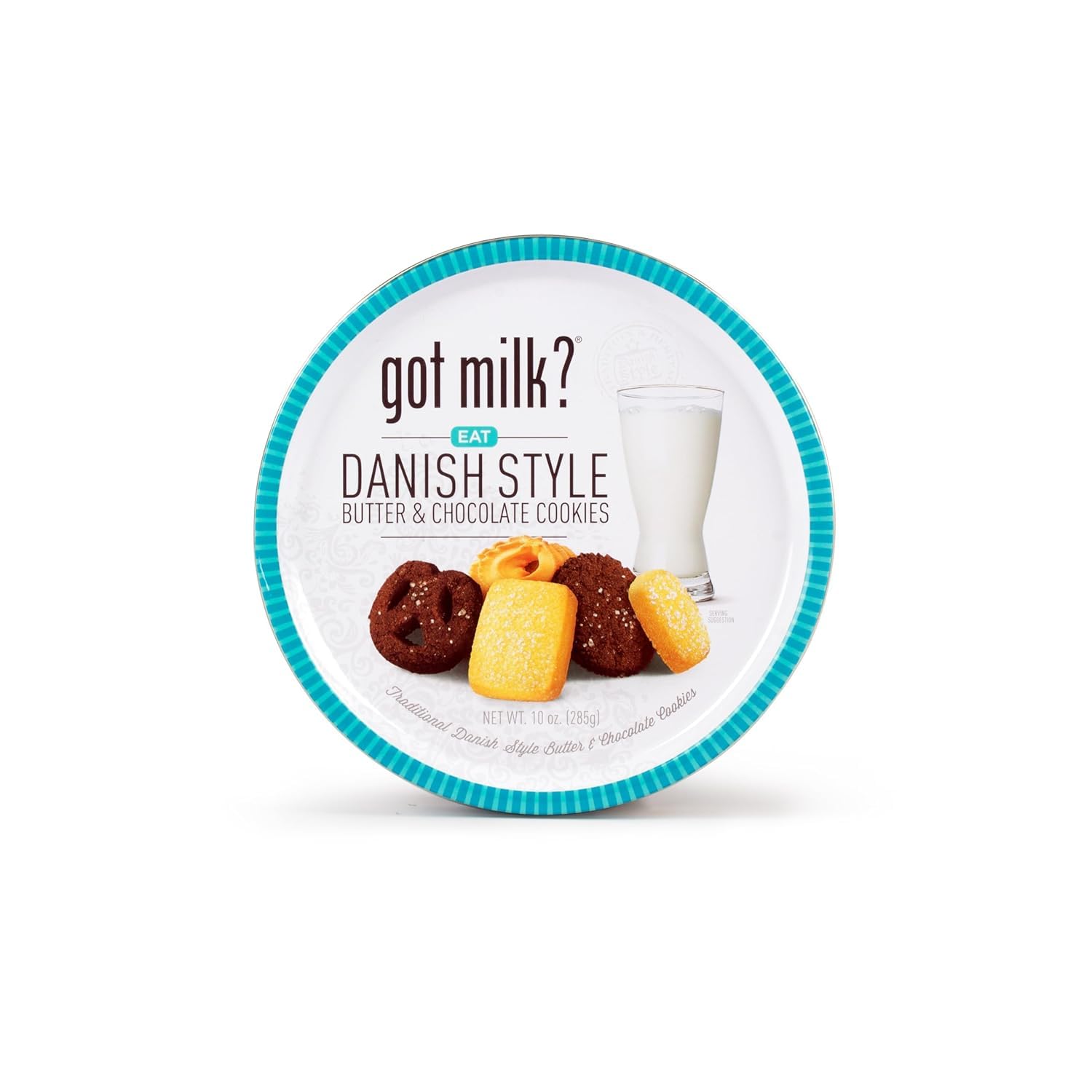got milk? Classic Style Cookies, Chocolate & Butter Cookies, 12-Oz. Cookie Tin, Traditional Style Danish Butter and Chocolate Cookies for Dessert or Snack, Gift Tin, Case Pack, Case of 12 Tins