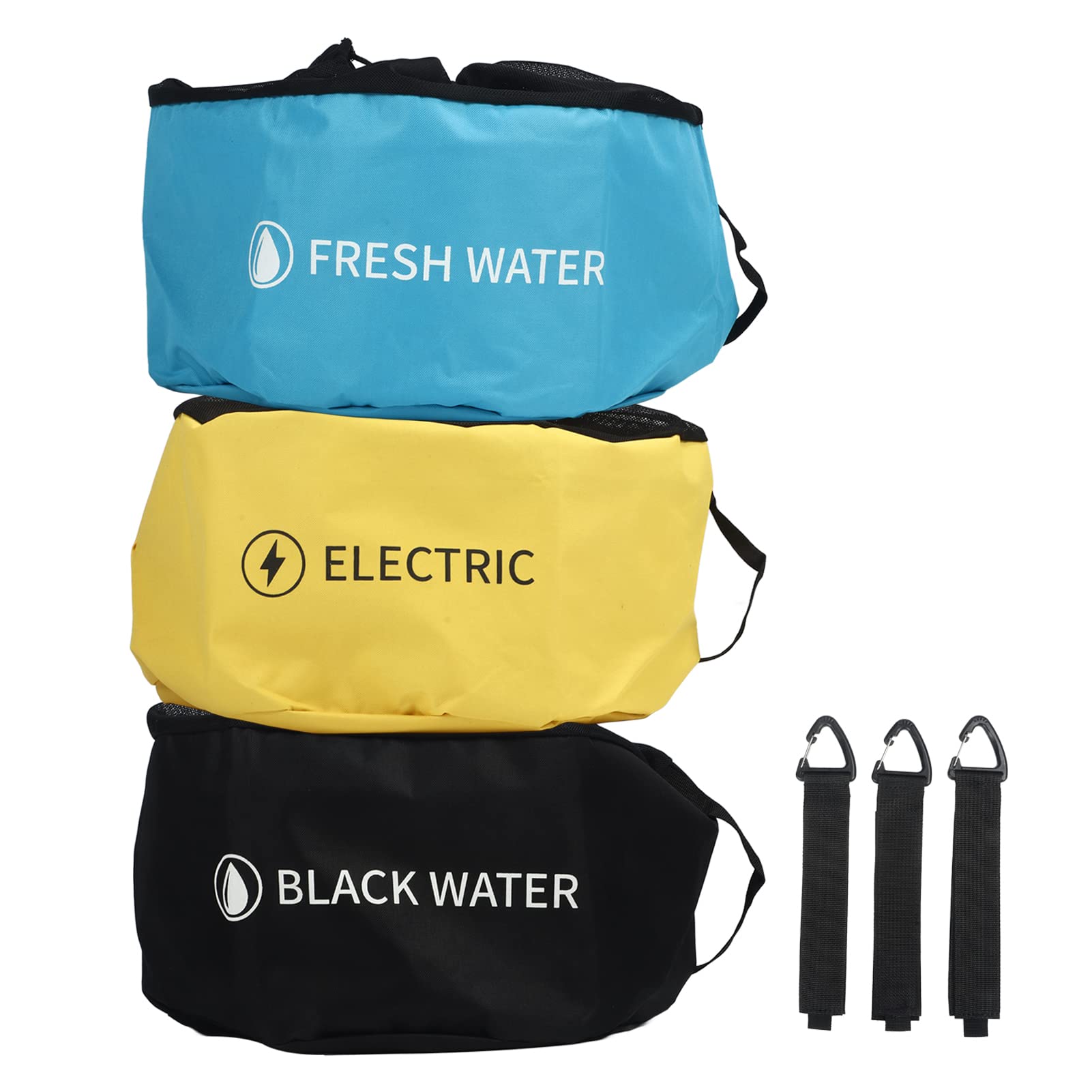 Bolsa de Almacenamiento para Manguera de Caravana de 3 Unidades, 3 Colores de Bolsa de Almacenamiento para Equipo de Caravana, Accesorios Multifuncionales para Caravana con Gancho (3 capas)