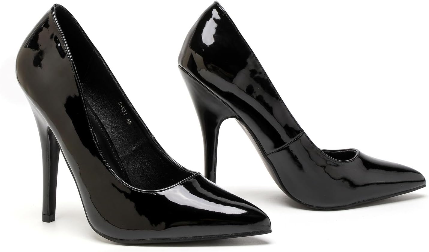 Mens Womens Drag Queen Cross Dresser HIGH Heel Pointy Toe Court Shoes Big Sizes UK 9,10,11,12