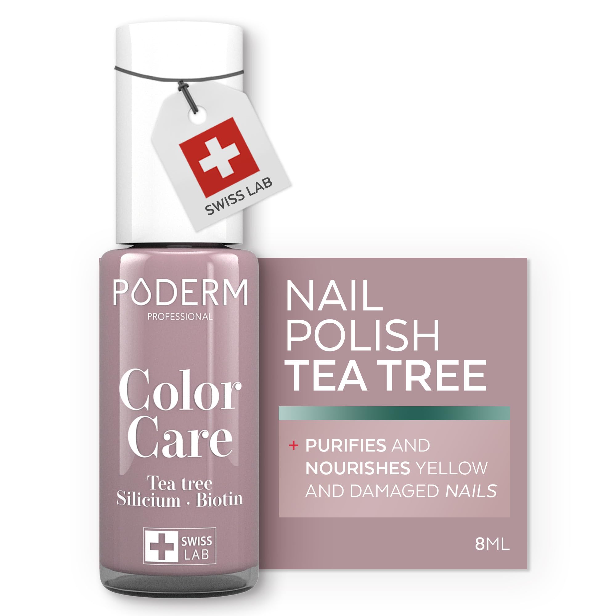 Swiss-Made Antifungal Nail Polish – Parma | Breathable Treatment with Tea Tree, Silicon & Biotin | Strengthens, Repairs & Conceals Yellow, Brittle & Damaged Nails | Podiatrist-Developed