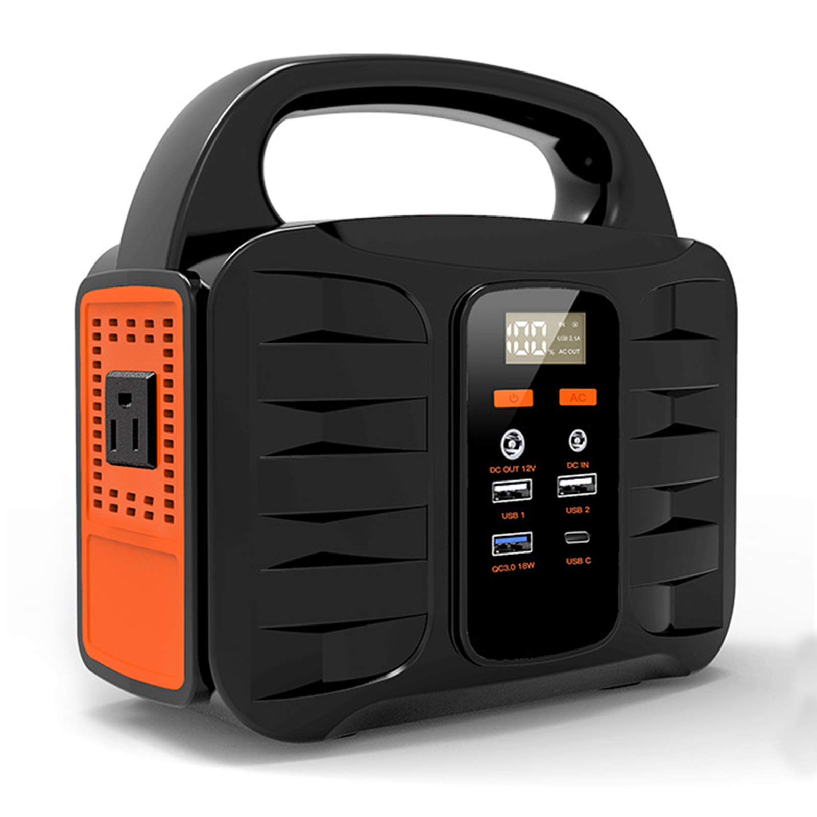 Generador Solar Portátil Central Eléctrica Portátil Batería Litio Respaldo Emergencia 155Wh Salida AC 150w Salida DC Panel Solar/Tomacorriente Pared/Automóvil con USB