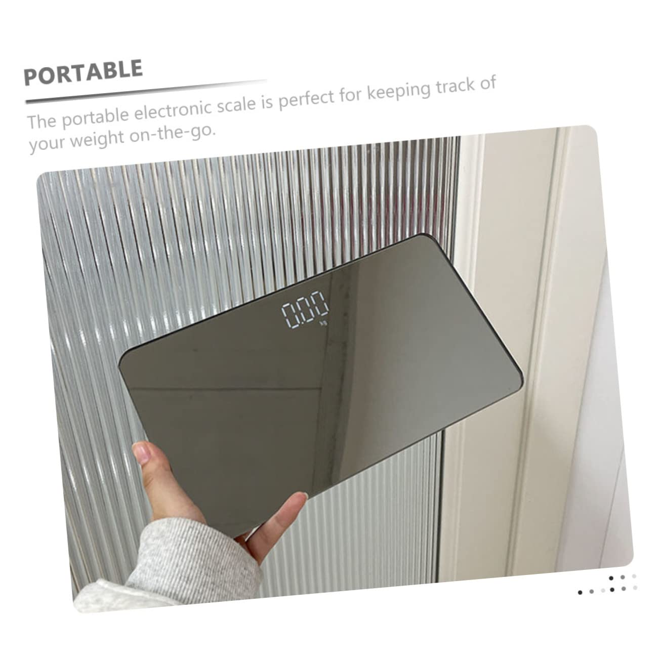 3 Pezzi Portatile Ricaricabilper Viaggi Strumento Misurazione Del Peso Compatto con Display Facile Leggere per Monitorare Progressi Fitness per Spazi Ridotti