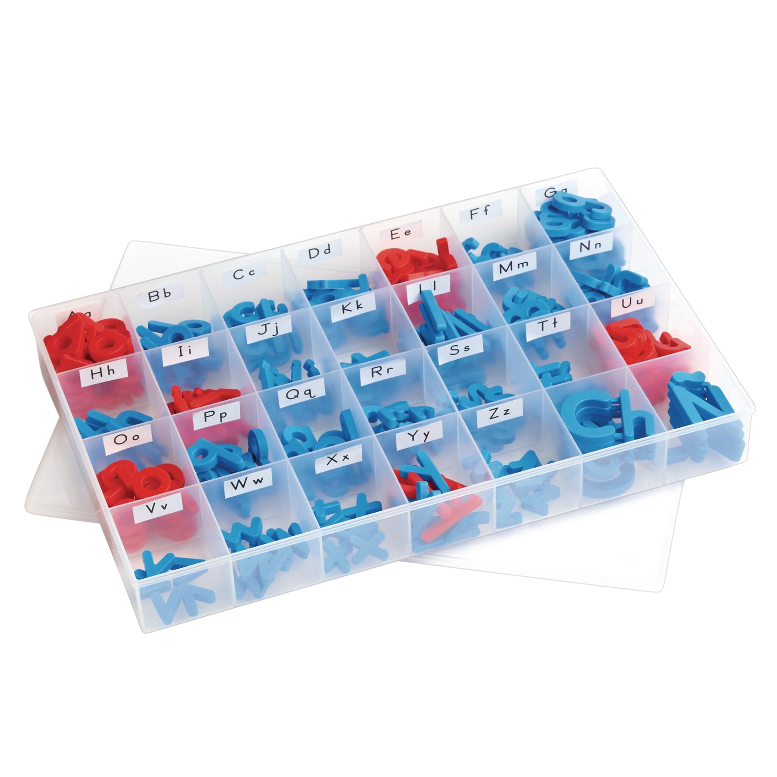 Really Good Stuff Spanish EZread Color-Coded Plastic Magnetic Letters Set - 1 Storage Case, 300 Letters
