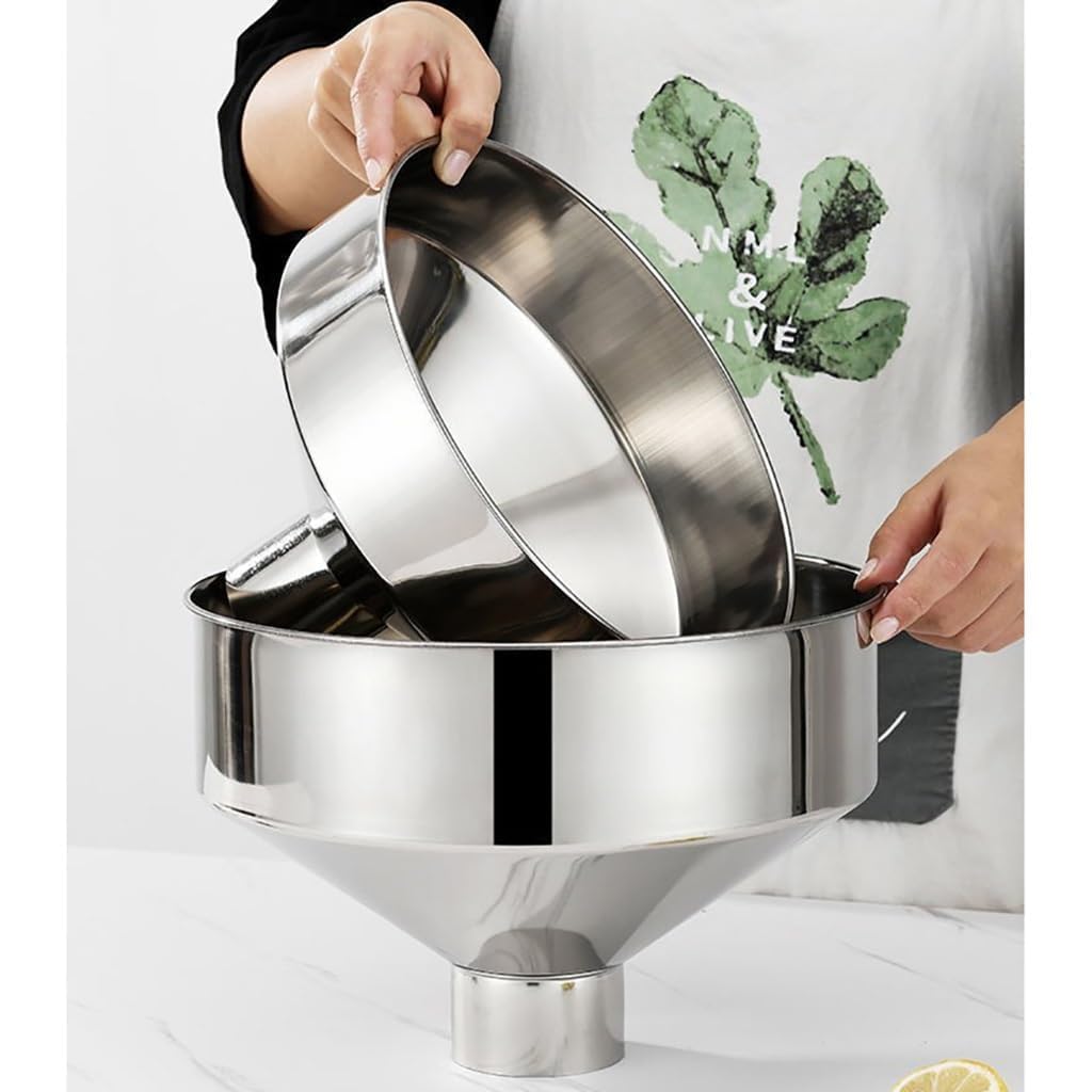 Imbuto in acciaio inox – Imbuto da cucina per uso alimentare per trasferire liquidi, spezie, ingredienti secchi e polvere