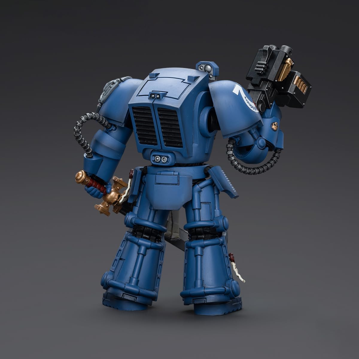 JOYTOY 1/18 Action Figure Warhammer 40,000 Ultramarines Terminator Squad Sergeant with Power Sword and Teleport Homer 5.6inch Movable Model Collectible Figurine