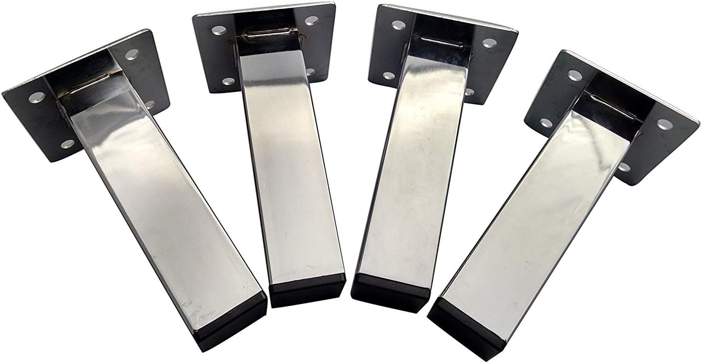 6 Chrome Metal Furniture Legs [Sofa Legs/Feet] Set of 4