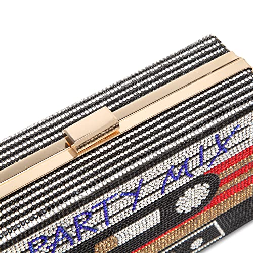 Image of Women Retro Crossbody Bag Rhinestone Fun Unique Evening Clutch Purses for Women