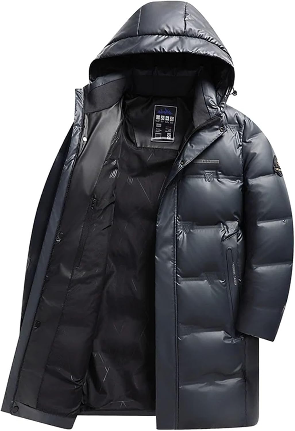 Casual Men's Warm Hooded White Duck Down Jackets Winter Windproof Puffer Coats Outwear Loose Thick Down Coats