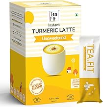 TeaFit NO SUGAR Instant Turmeric Latte | Healing Haldi Doodh | 10 Sachets (150gm) | Get Good Sleep | Ayurvedic Remedy | Diabetic-Friendly | With Lakdadong Turmeric