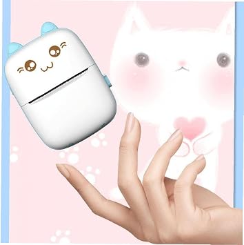 Mini Printer Portable Wireless Thermal Printer Printing Paper Inkless Smart Printer Label Receipt Photo Home Office Blue