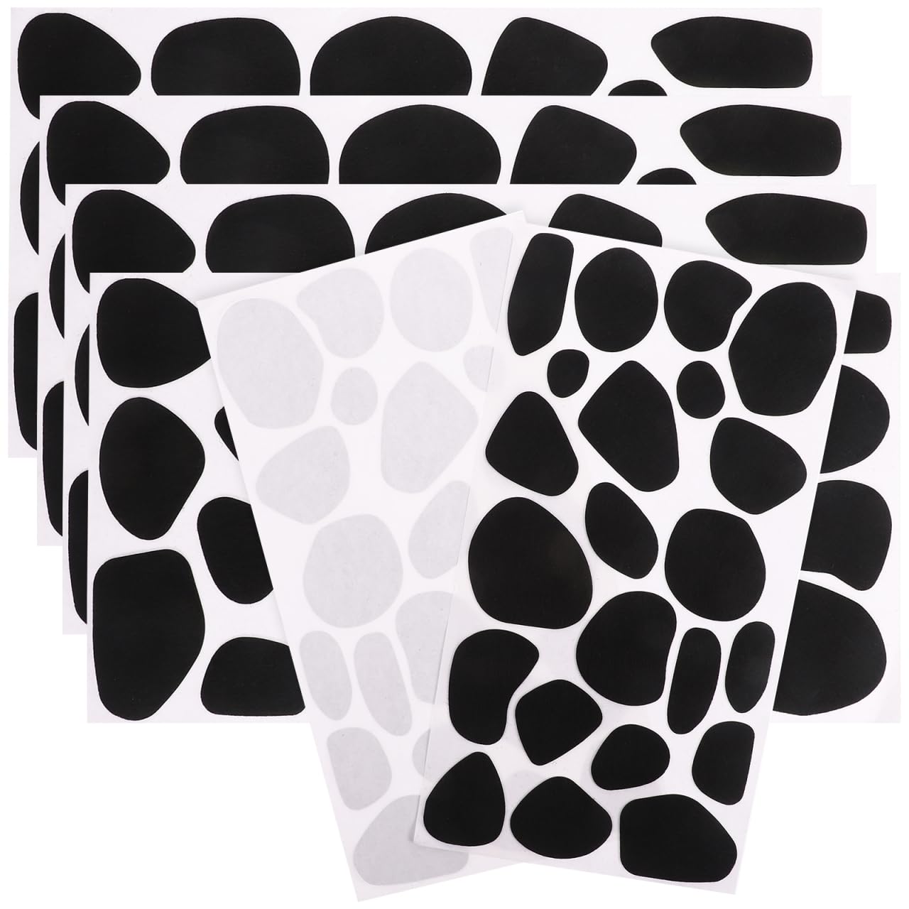 SHINEOFI Felt Stickers 6 Sheets Creative Cow Black Felt Circles DIY Decals for Kids Wall Clothing Crafts Festival Decorations - Image 3