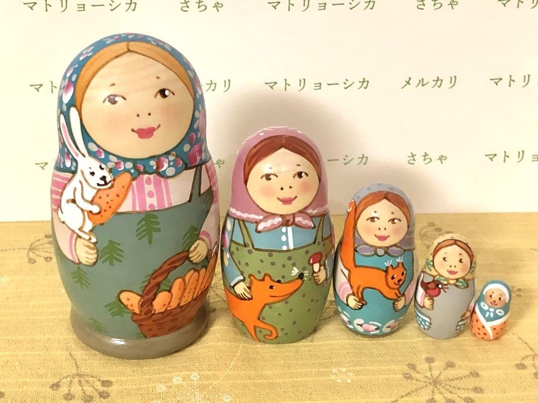 マトリョーシカ　タチアナ・ドゥビニッチ　ロシア雑貨　森の動物たち Amazon.co.jp: マトリョーシカ タチアナドゥビニッチ ロシア雑貨