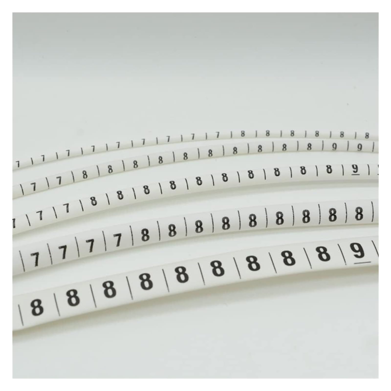 Plastikowe rurki termokurczliwe Oznaczniki kabli Numer 0 do 9, 1-16 mm Biała izolacja PVC Współczynnik skurczu 2:1 1000 szt(100 each for 16mm 0 9)