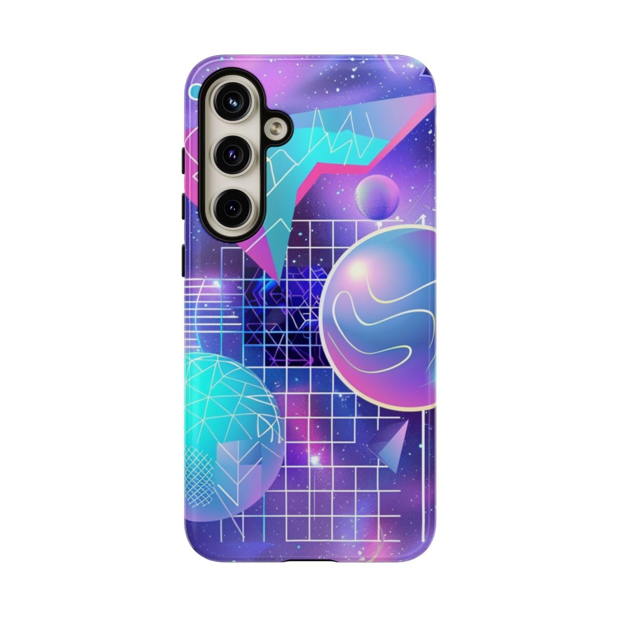 Coque rigide Galaxy S24 Plus antichoc violette géométrique - 5