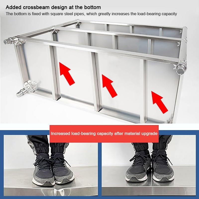 Scaffale da cucina regolabile a 4 ripiani in acciaio inox, per lavanderia, bagno, dispensa e armadio (120 x 45 x 180 cm) e soluzione salvaspazio