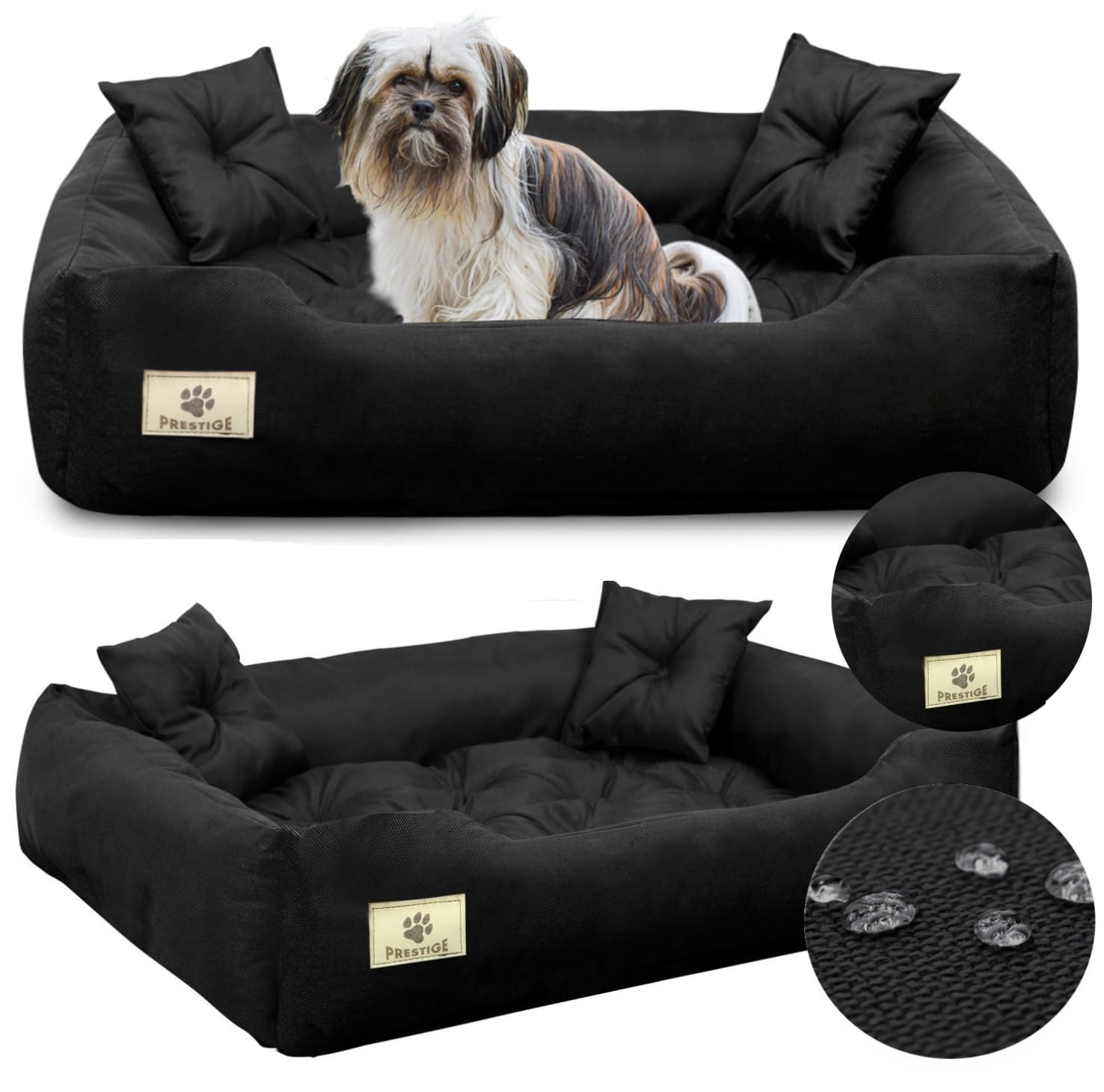 Cama Para Perros Grande Tamaño XL 115x95 Cm | Suave Y Lavable | Colchón Mascotas Verde - Foto 6