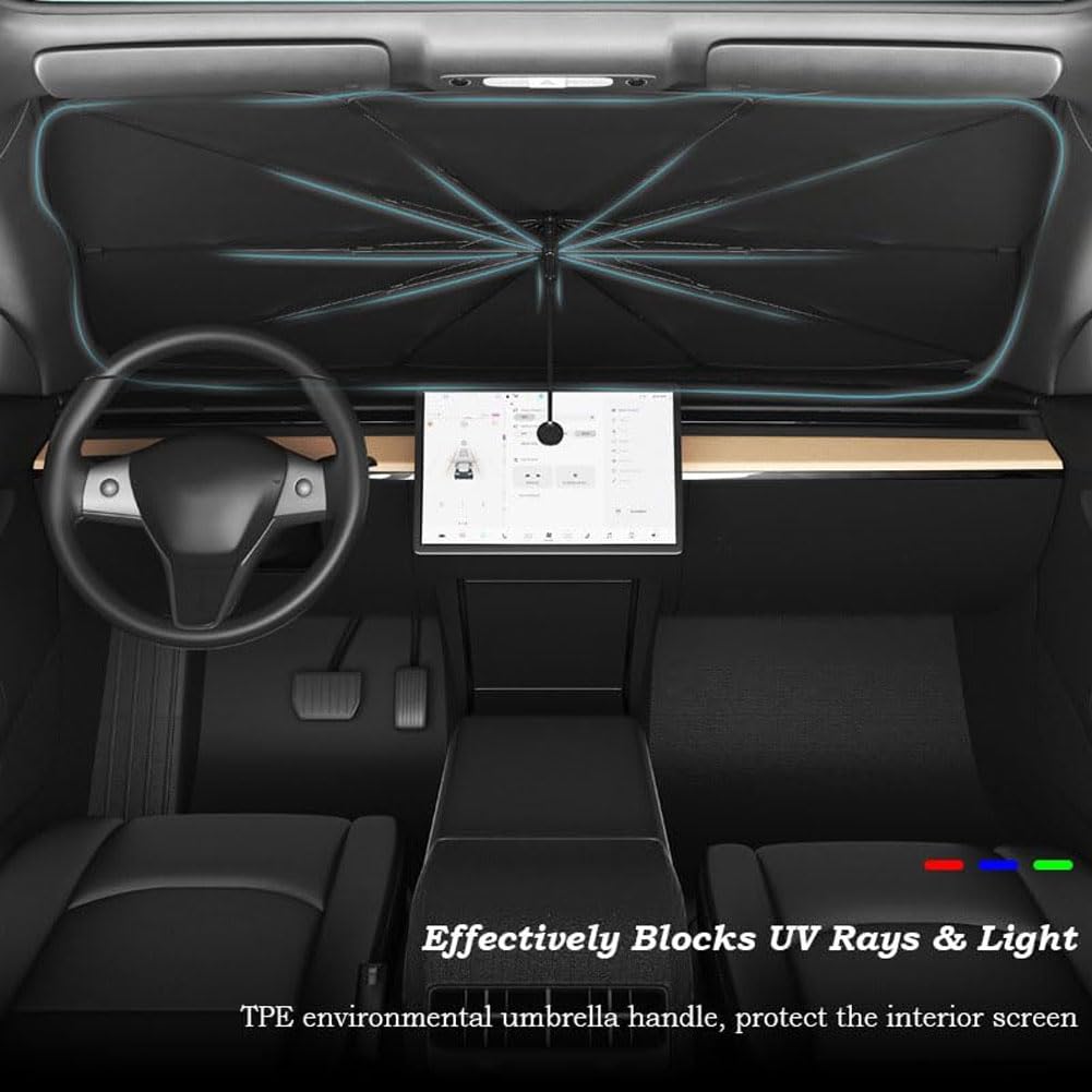 Per Ja-guar E‑PACE SUV Parasole Auto Ombrello Pieghevole per Parabrezza Anteriore Interno Visiera Protezione raggi UV Accessori,A/Small
