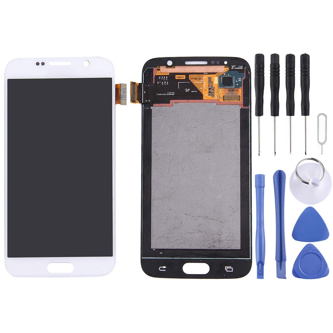 Écran LCD Galaxy S6 blanc de qualité supérieure avec vitre tactile