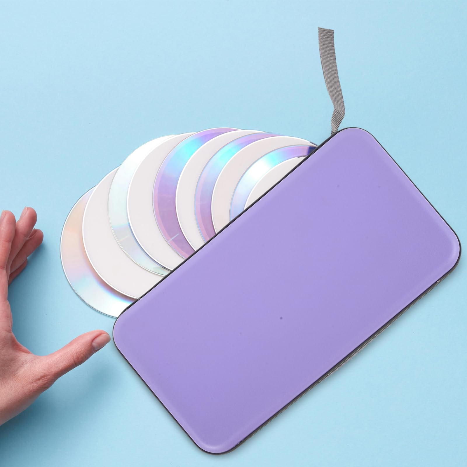 ABOOFAN Étui de Rangement pour CD en Plastique Portable avec Capacité de 80 Disques, Organisation Facile et Design Moderne, pour Voiture et Voyages en Famille