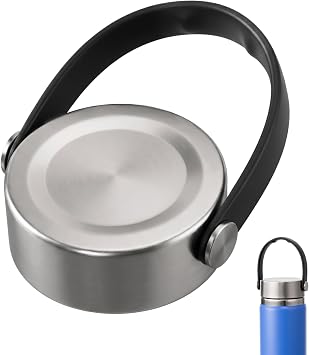 Stainless Steel Flex Cap for Hydro Flask 12-64 oz Wide Mouth Water Bottles, Durable Replacement Lid, Leak-Proof BPA-Free 1 Pack