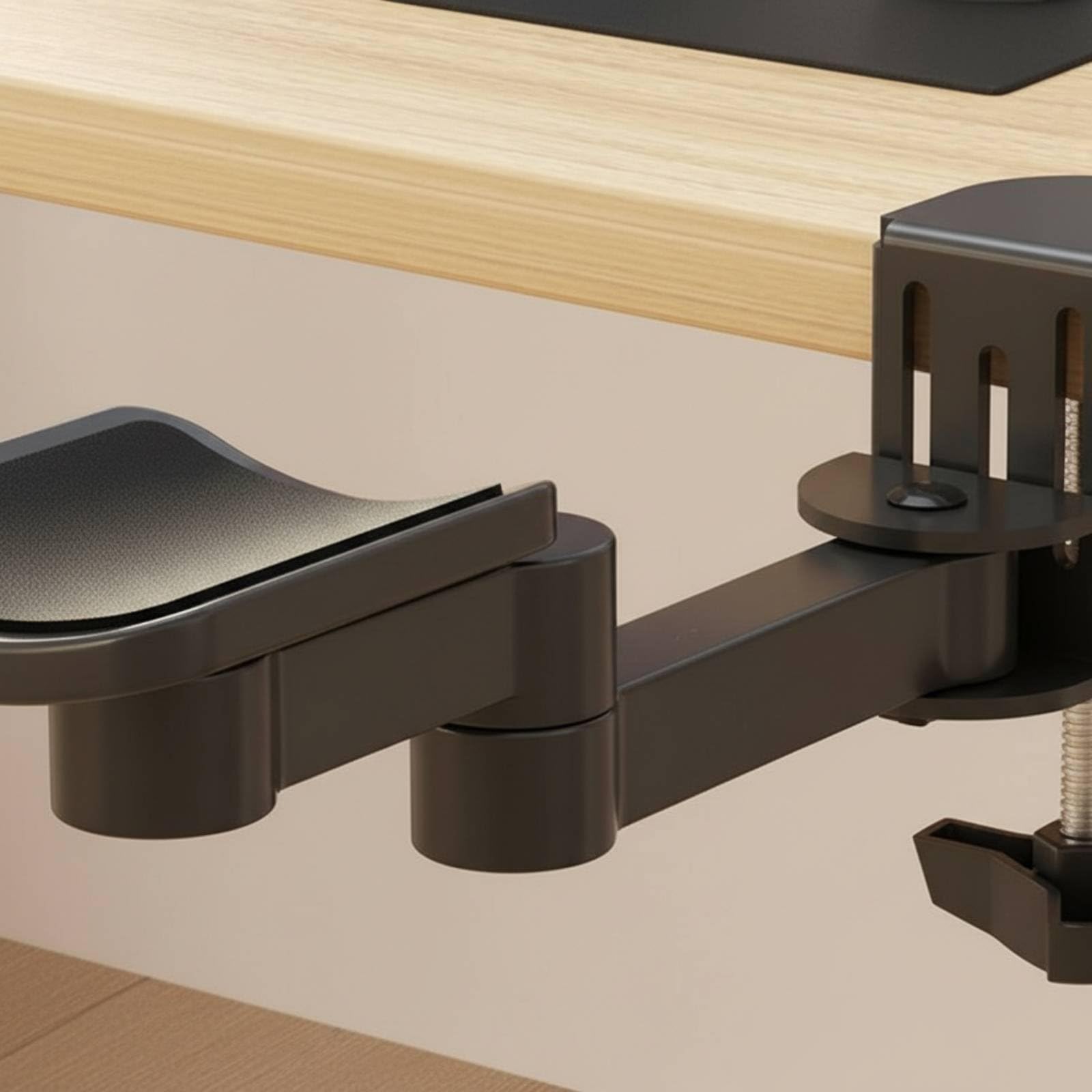 Reposamuñecas con Soporte Giratorio Metal Pesado para Reducir Fatiga Muscular en Teclado Acuado para Usuarios Computadora