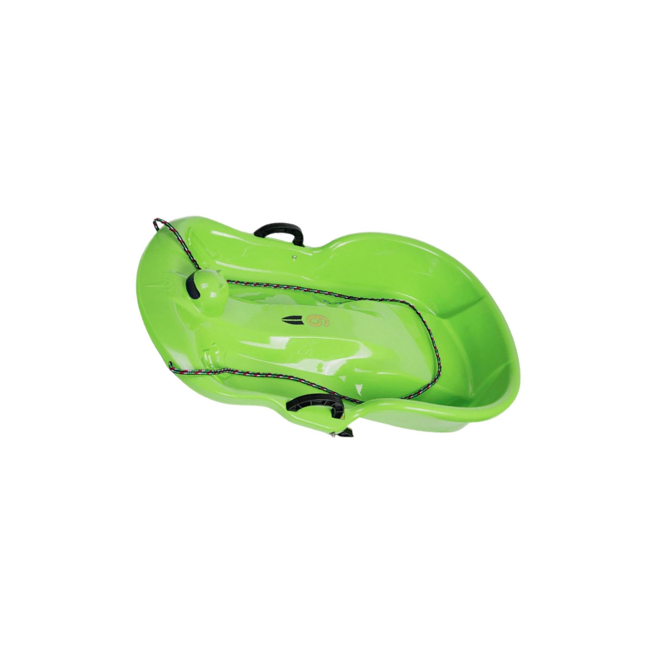 Luge Portable Robuste pour Neige, Gazon et Sable, avec Corde de Traction et Freins de sécurité. Idéale pour Les Enfants et Les Tout-Petits, pour