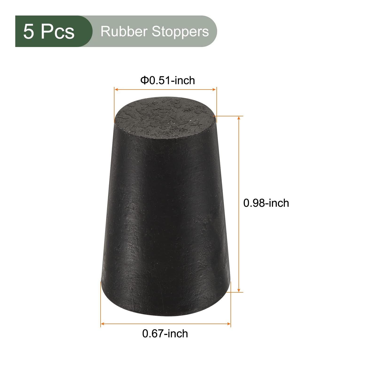 YOKIVE 3Pcs Rubber Stoppers, Tapered Plugs With High-Temperature