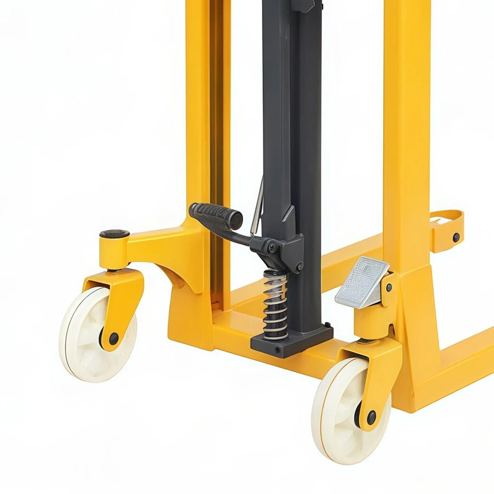 Transpalette Empileur hydraulique Manuel 1T, Fourche de 100cm, Largeur réglable avec Roues pivotantes for Le Stockage