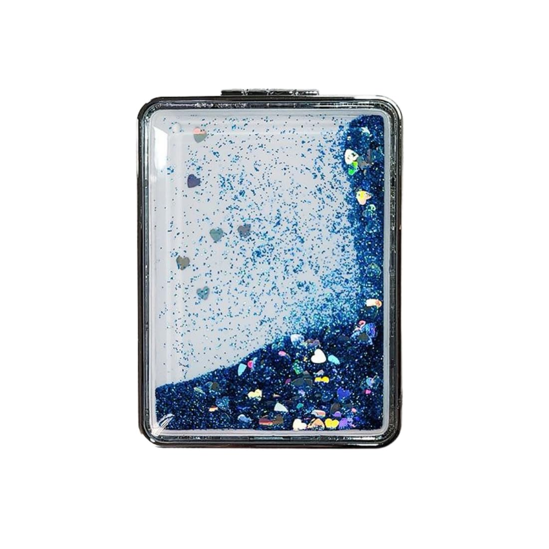 Flowing Glitter Compact Makeup Mirror Double-Sided Portable Pocket Mirror, Foldable Quicksand Hand Mirror for Travel Purse and Daily Beauty Routine (Square)-image-41