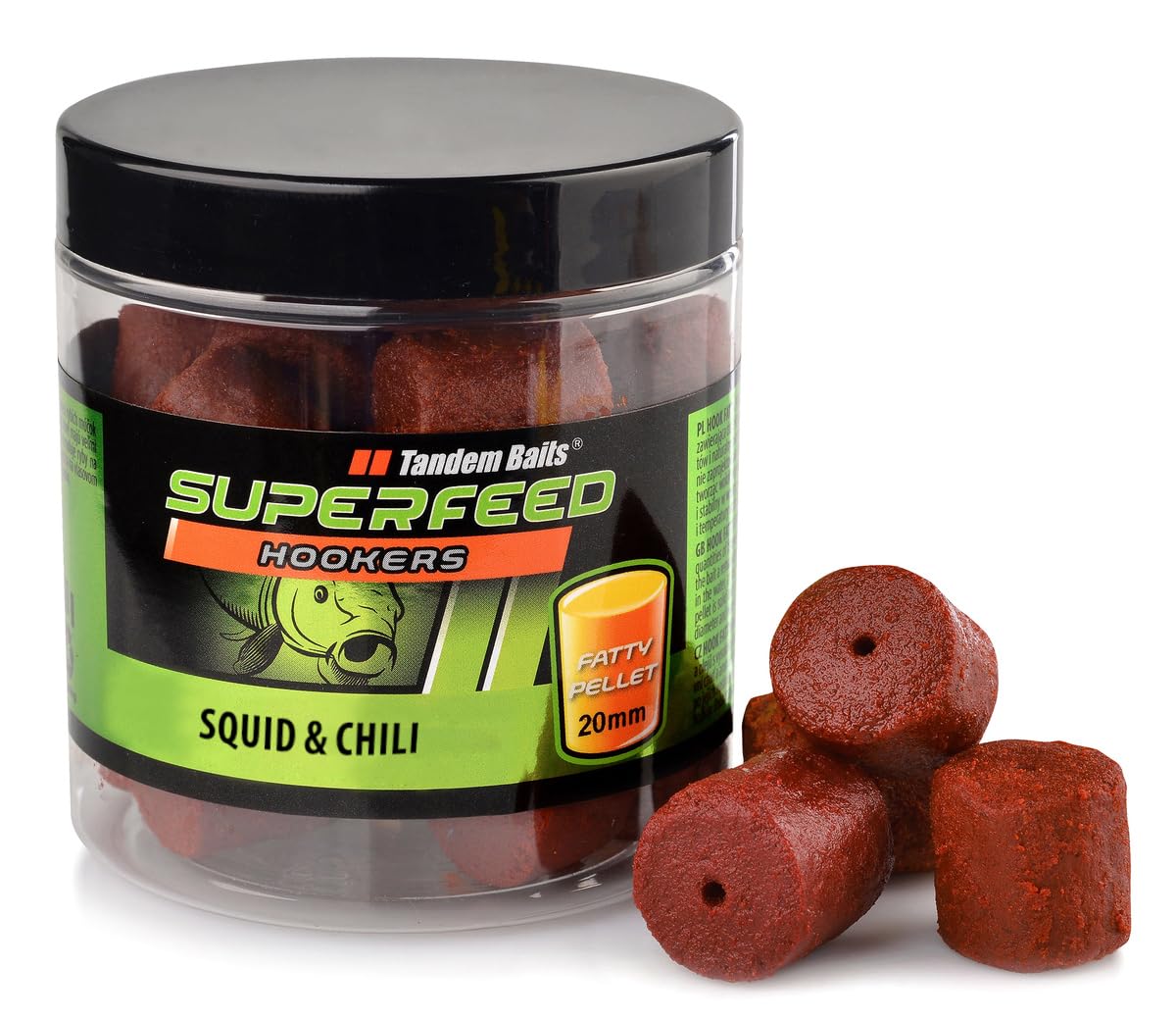Tandem Baits SuperFeed Hook Fatty Pellet Squid&Chili | Carp Fishing Hookbaits | Carp Pellets | Carp Fishing Bait | Carp Bait | Carp Fishing Accessories for Monster Fish 20mm 150g — image 1