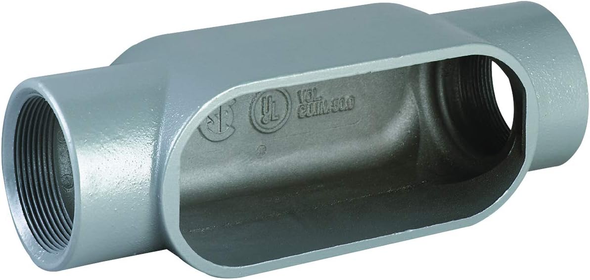 KILLARK C27 Gray, Form 7, IMC, 6-3/16" OAL, 7 CC Capacity, C Body, 3/4" Trade, Hazardous & Wet Locations, Rigid Iron Conduit Body Oval