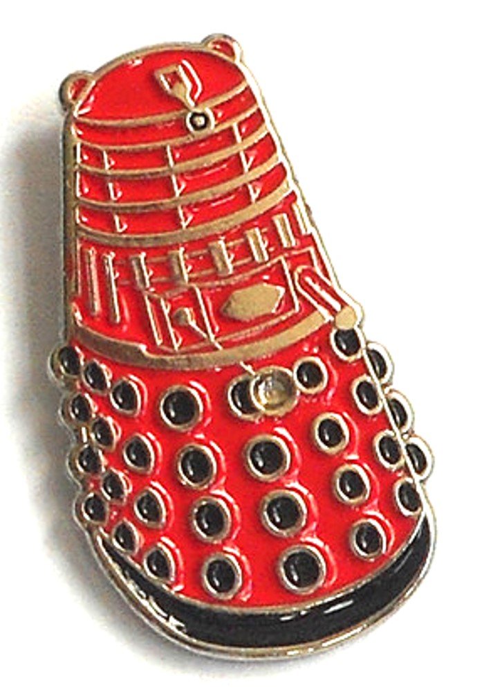 Mainly Metal Multi-Coloured Metal Enamel Pin Badge Doctor Dr. Who Dalek Red