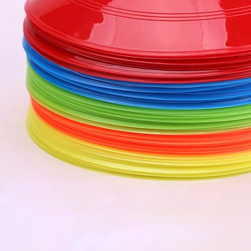 Miniatura 3 de Terpollay Paquete de 50 conos de disco, conos de fútbol para taladros con bolsa de malla y soporte, conos de entrenamiento de fútbol para
