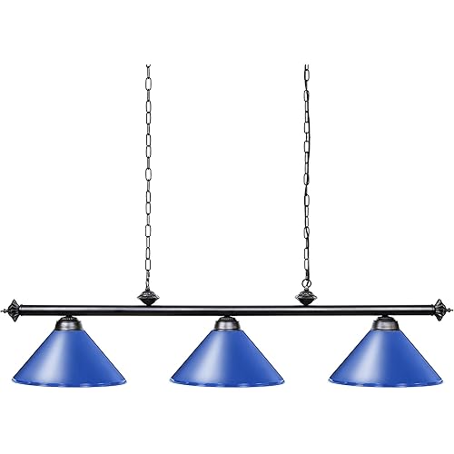Wellmet Pool Table Light for Game Room 7ft/8ft/9ft Tables, 3 Light Vintage Modern Kitchen Island Lighting for Man Cave, Kitchen, Dinning Room, Bar