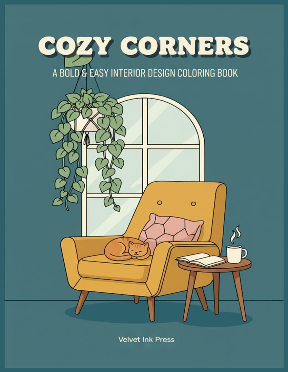 Cozy Corners: A Bold & Easy Interior Design Coloring Book